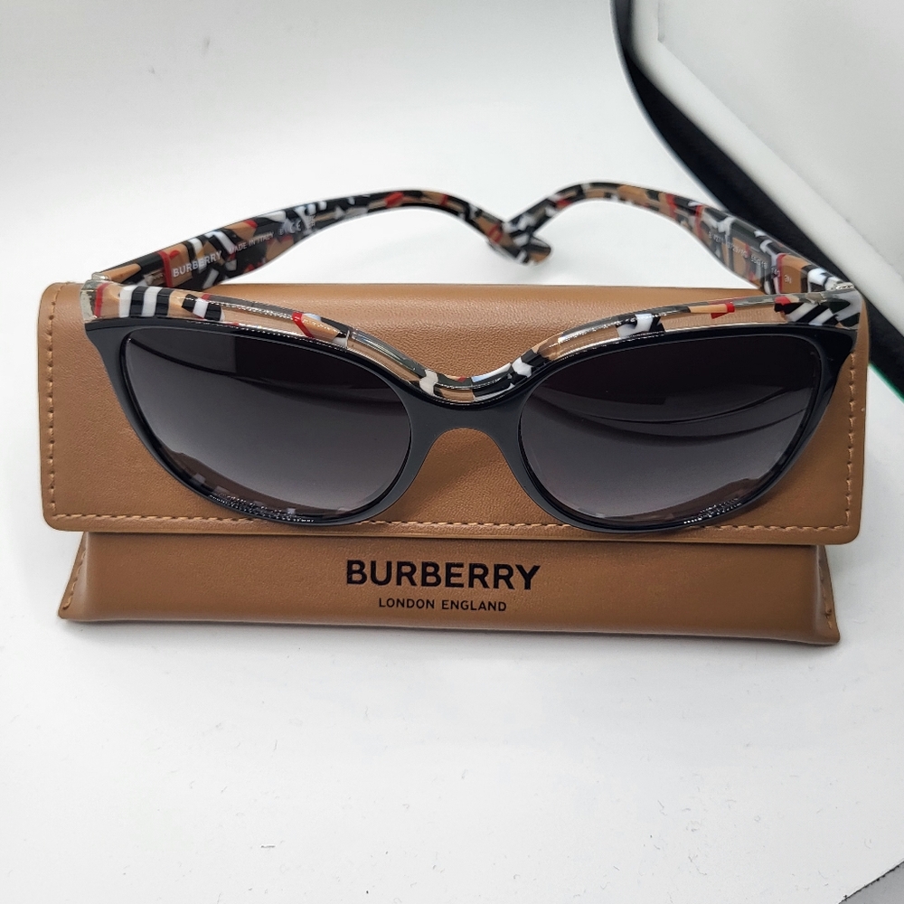 Burberry Women's Black Cat-Eye Sunglasses